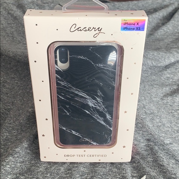 Casery Black Marble iPhone X/XS phone case - Picture 2 of 4